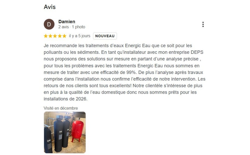 L'avis d'un installateur reconnu